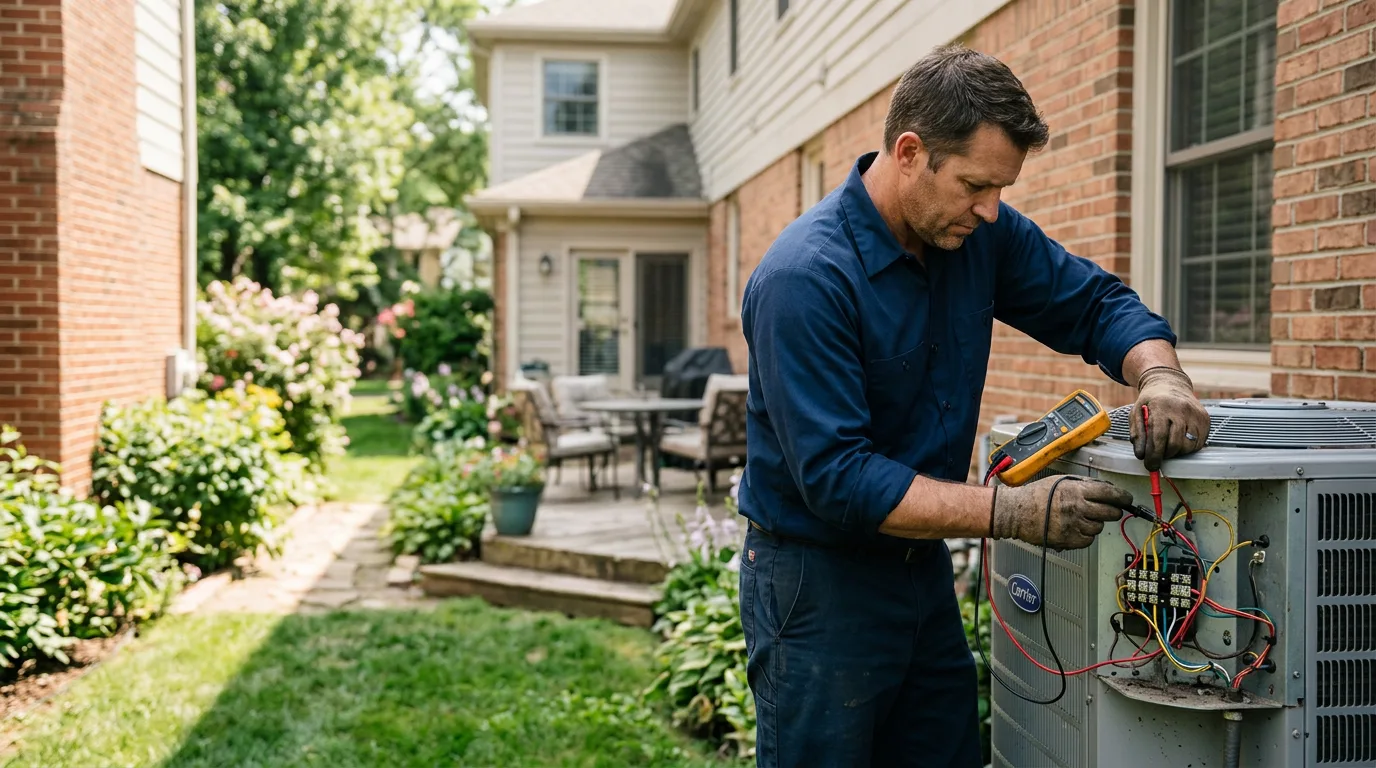 HVAC technician working near Round Top, TX